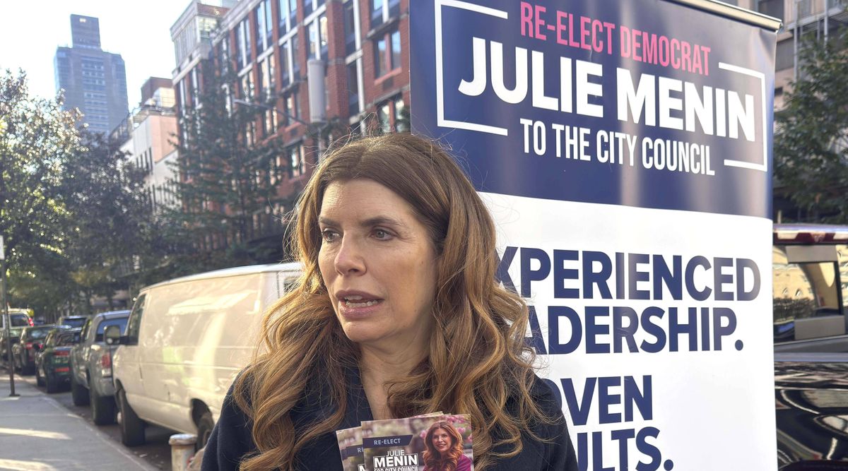 Die Demokratin Julie Menin beim Wahlkampf für den New Yorker Stadtrat