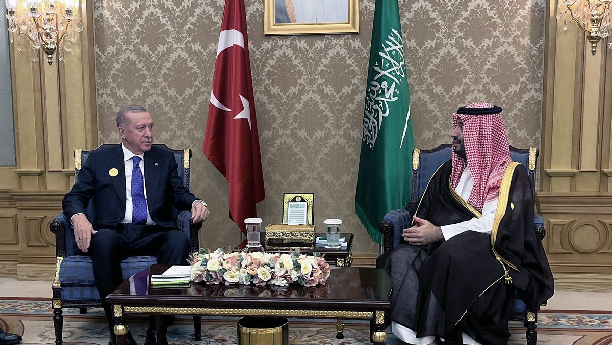 Der saudische Kronprinz Mohammed bin Salman empfängt den türkischen Präsidenten Erdogan