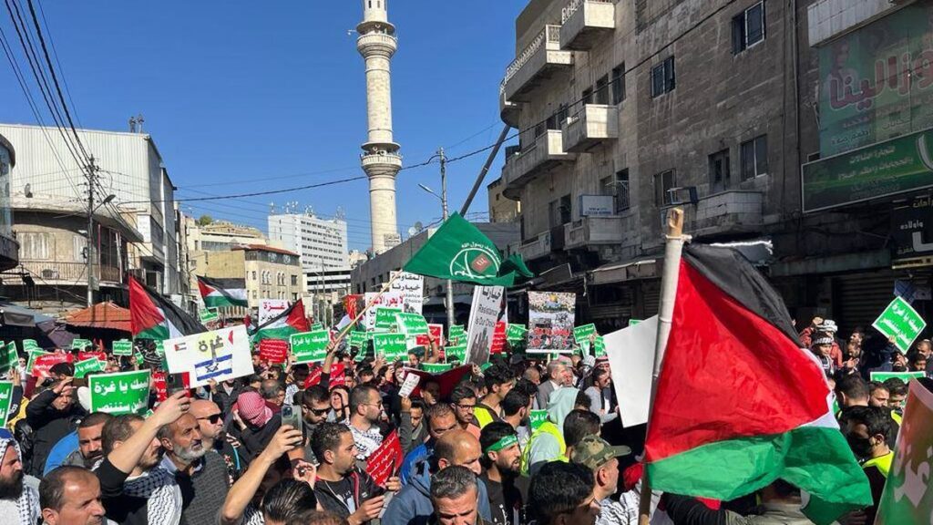 Islamische Aktionsfront: Demonstration des politischen Arms der Muslimbruderschaft in Jordanien