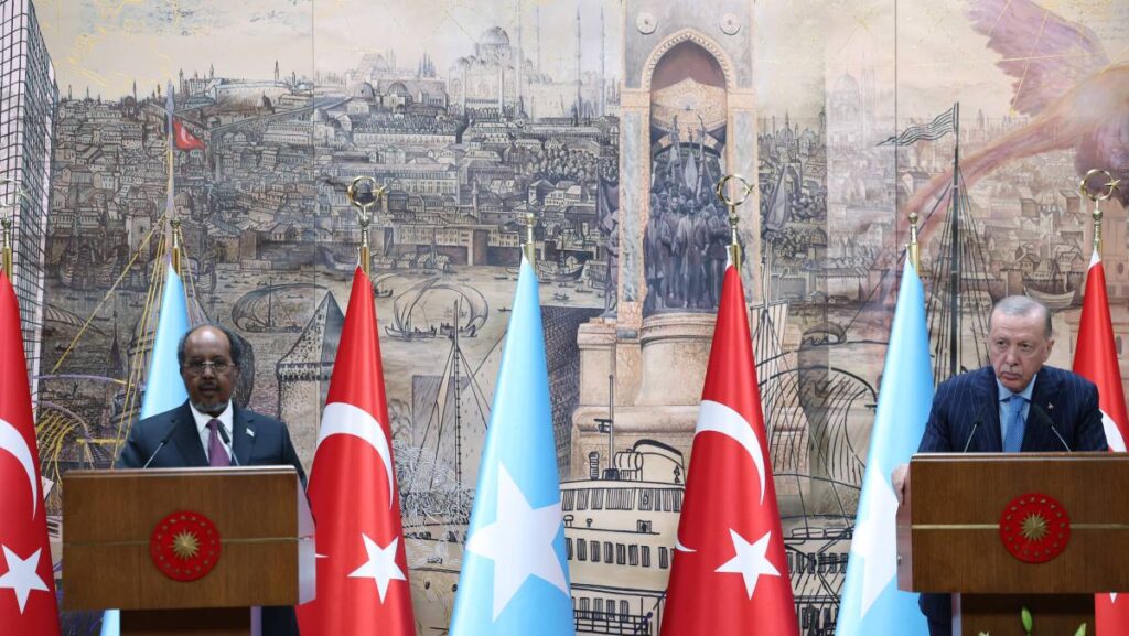 Erdogan empfängt den somalischen Präsidenten Hassan Sheikh Mohamud in der Türkei