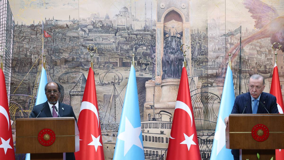 Erdogan empfängt den somalischen Präsidenten Hassan Sheikh Mohamud in der Türkei