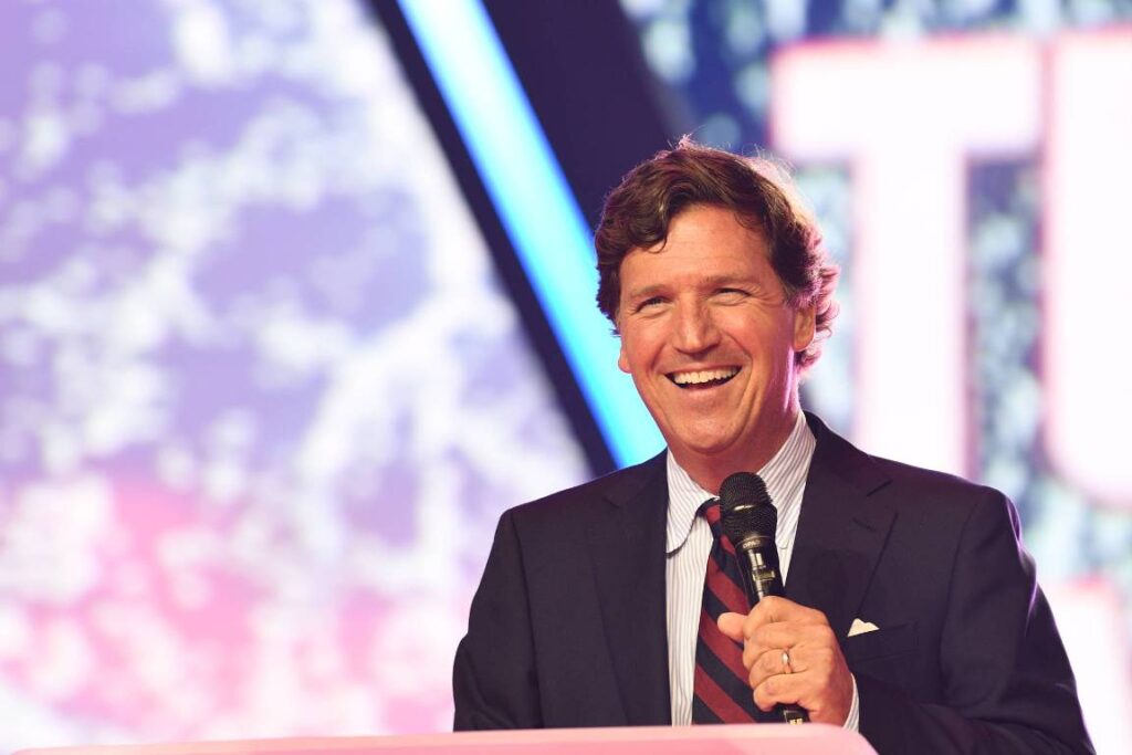 Der bekannteste antisemitische Propagandist der amerikanischen Rechten: Tucker Carlson. (© imago images/ZUMA Press Wire)