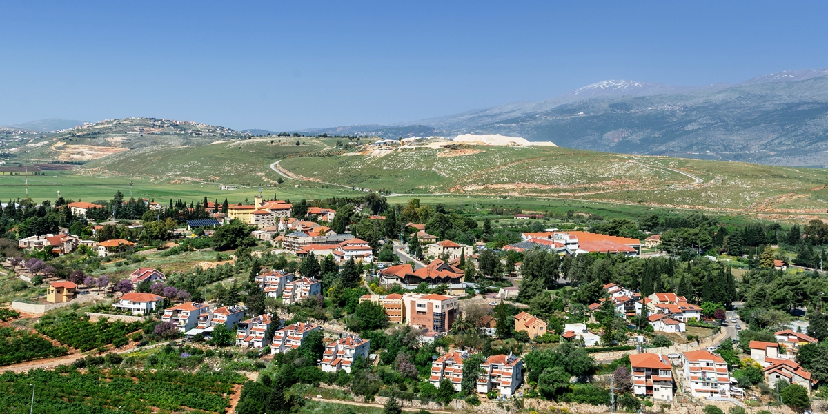 Metula, Israels nördlichste Stadt, direkt an der Grenze zum Libanon. (© imago images/Dreamstime)