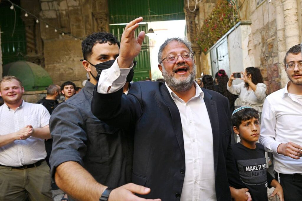 Sicherheitsminister Itamar Ben-Gvir, ein Rechtsextremist und bekannter Provokateur, war eine der treibenden Kräfte hinter der Verabschiedung des Gesetzes über die Todesstrafe für Terroristen. (© imago images/UPI Photo)