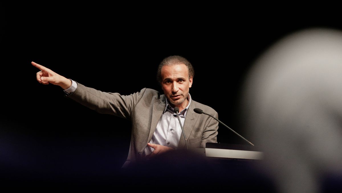 Tariq Ramadan bei einem Vortrag in Bordeaux im Jahr 2016