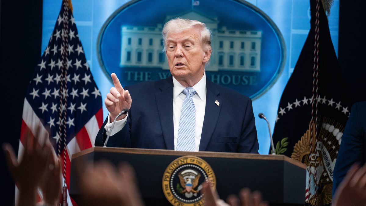 US-Präsident Donald Trump bei einer Pressekonferenz im Weißen Haus