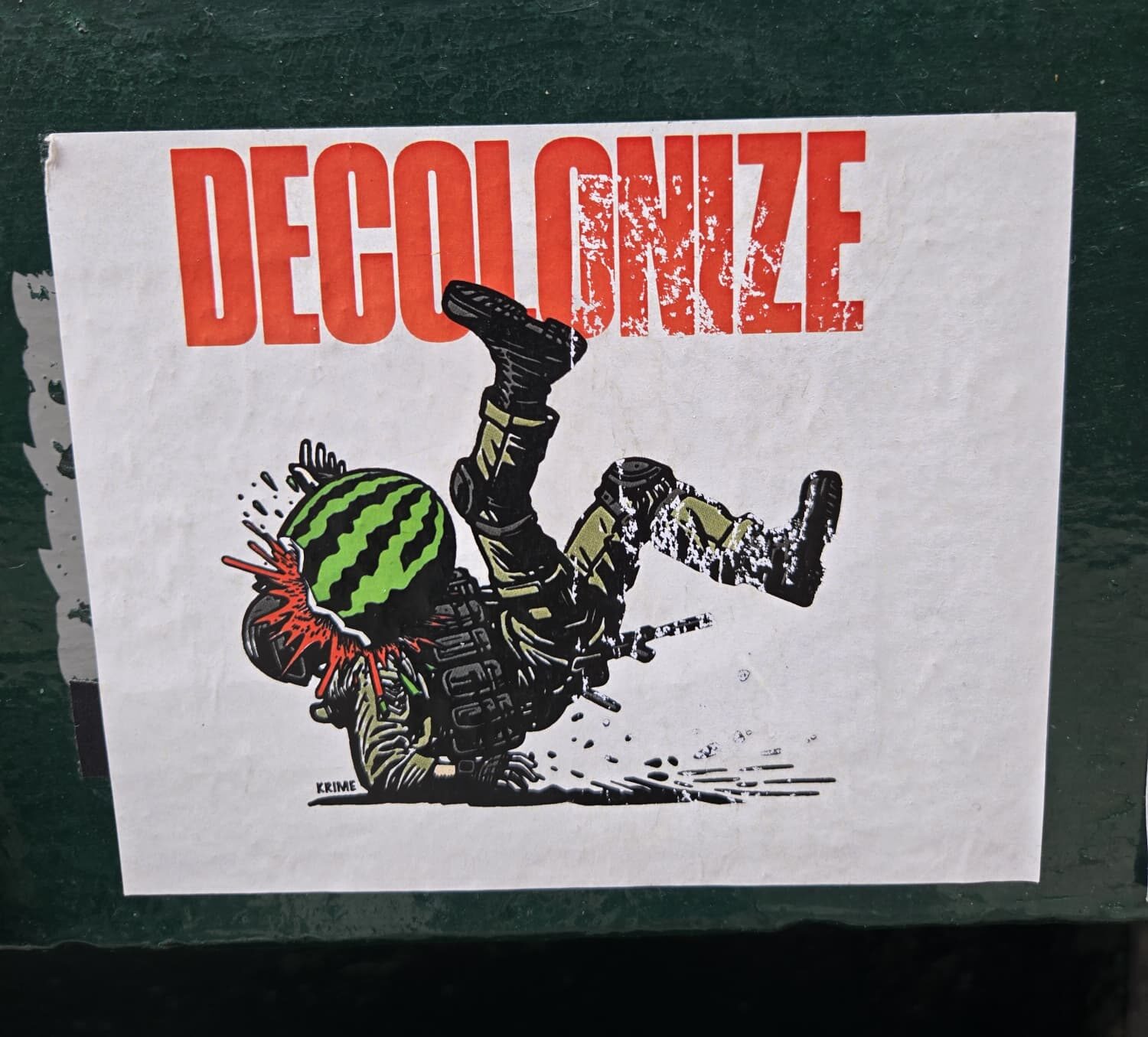 Eines der vielen israelfeindlichen Plakaten in Athen. (Foto: Autor)