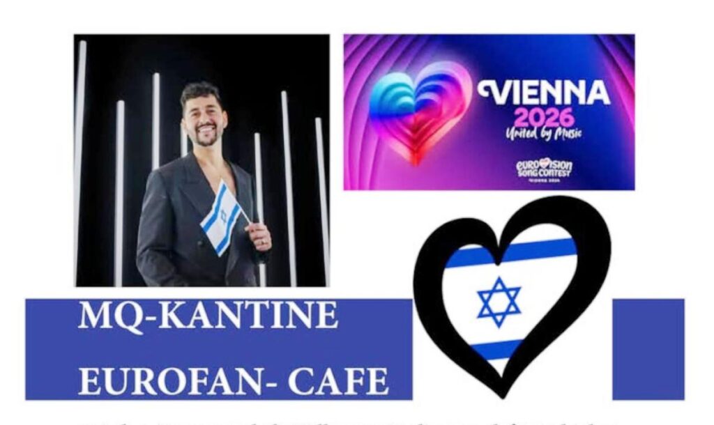 »Kantine« im Wiener Museumsquartier dient dieser Tage Treffpunkt für die Fans des israelischen Song-Contest-Beitrages. (Quelle: Facebook/MQ Kantine)