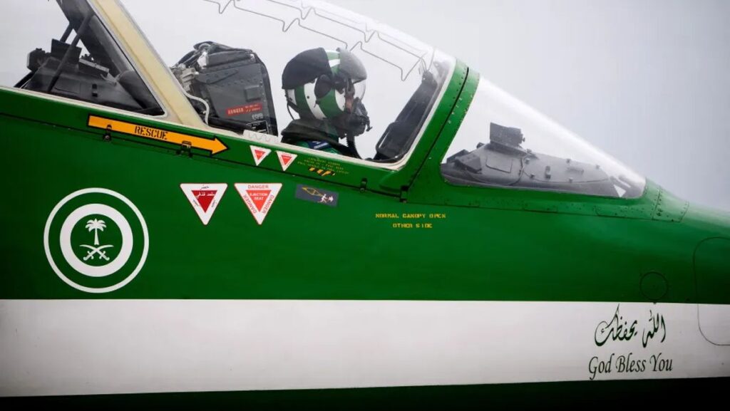 Kampfflugzeug der saudischen Luftwaffe