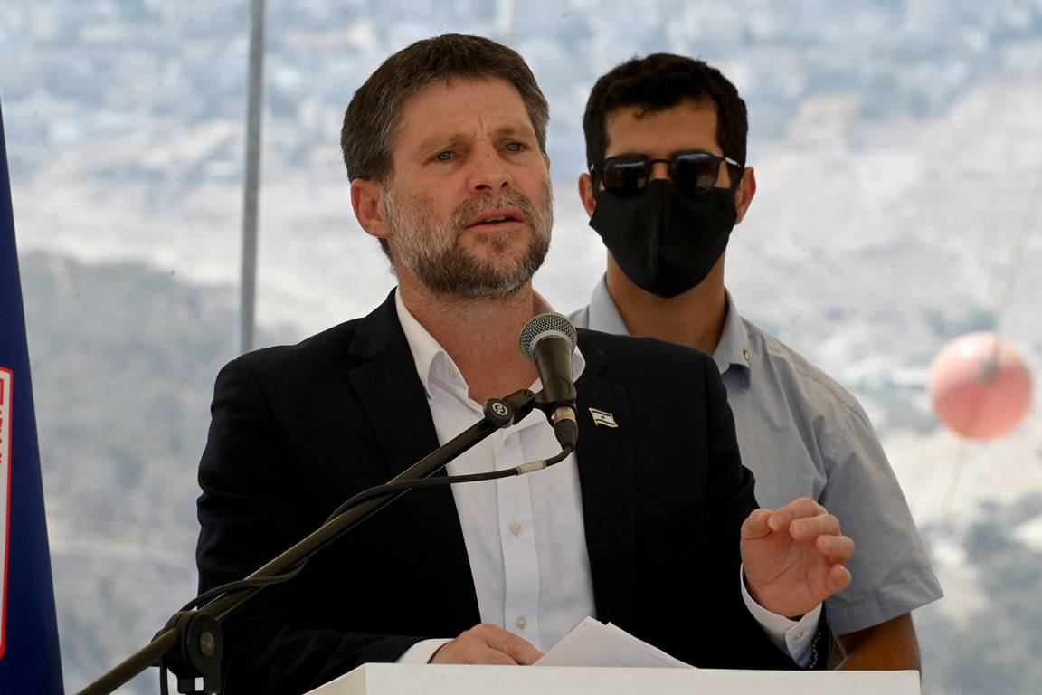 Der Wirtschaftsminister und Voritzende der Partei Mafdal – Der religiöse Zionismus Bezalel Smotrich. (© imago images/UPI Photos)