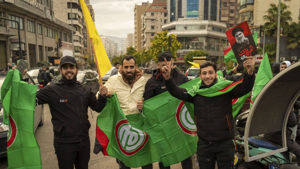 Mitglieder der Amal-Bewegung in Libanons Hauptsadt Beirut