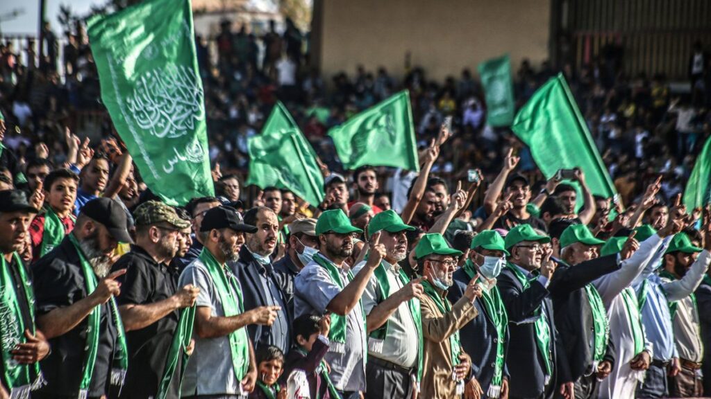 Flaggenparade der Hamas