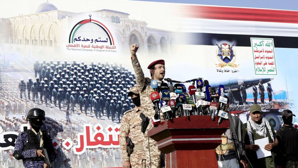 Der militärische Sprecher der jemenitischen Huthi-Milizen, Yahya al-Saree, droht Israel
