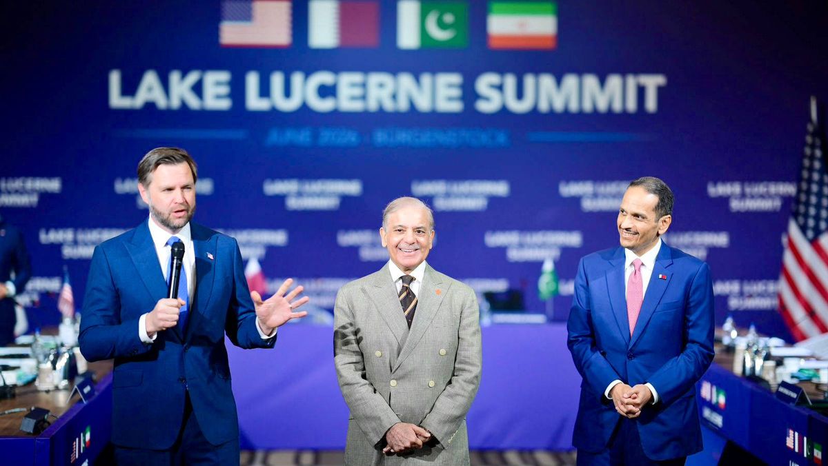 US-Vizepräsident Vance mit papistischen und katarischen Vermittlern bei den Iran-Verhandlungen in Luzern