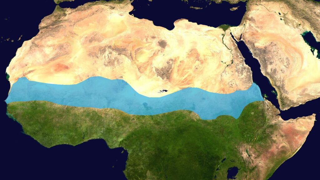 Der Sahel: Übergangszone zwischen der Wüste Sahara im Norden und der Trockensavanne im Süden