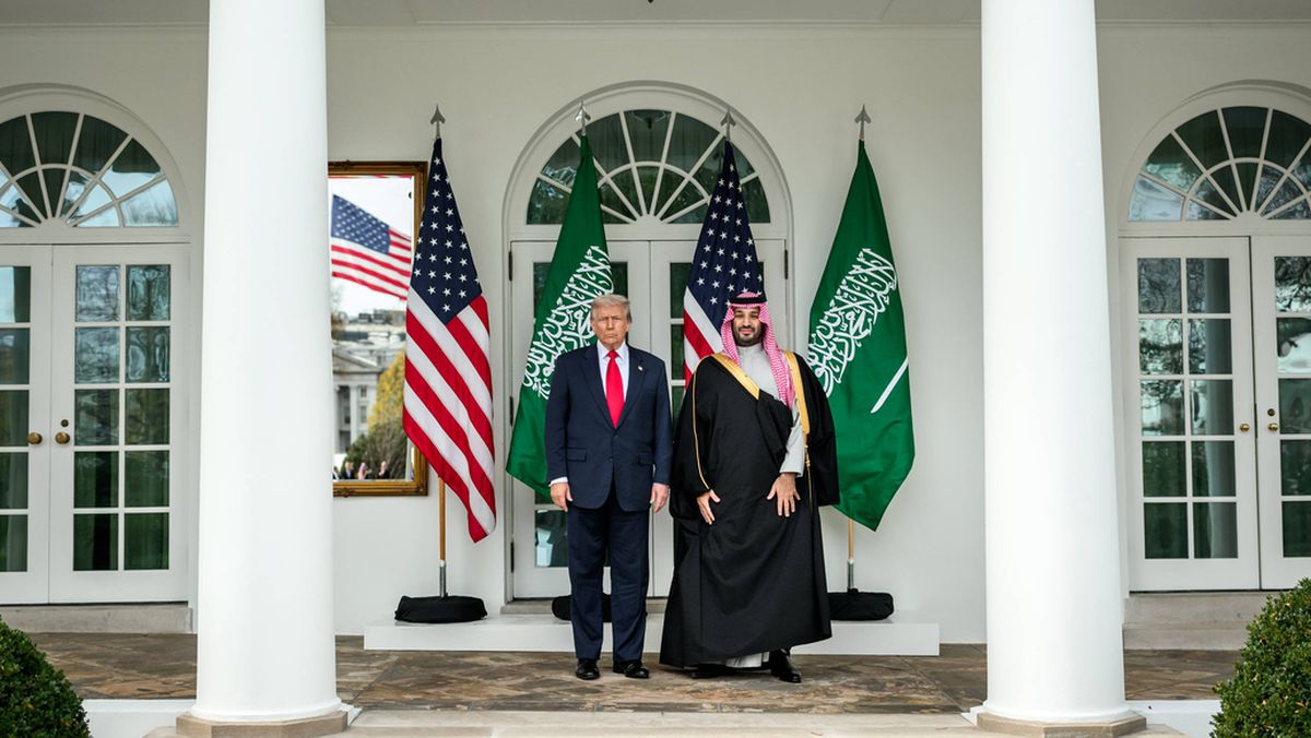 Auf Atomabkommen geeinigt: US-Präsident Trump mit saudischem Kronprinz Mohammed bin Salman