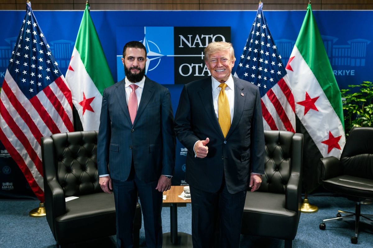 Nukleardeal: US-Präsident Trump mit seinem syrischen Amtskollegen al-Sharaa auf dem NATO-Gipfel in Ankara