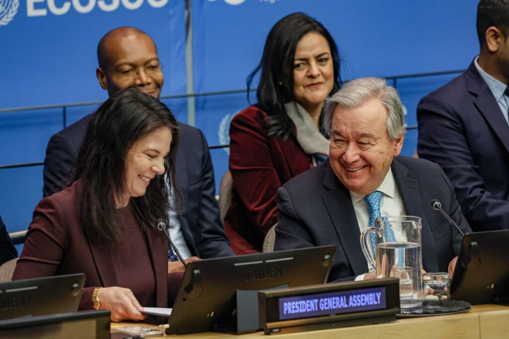 Bei einer Gedenkveranstaltung der UNO ehrten Baerbock und Guterres einen Hamas-Kommandeur