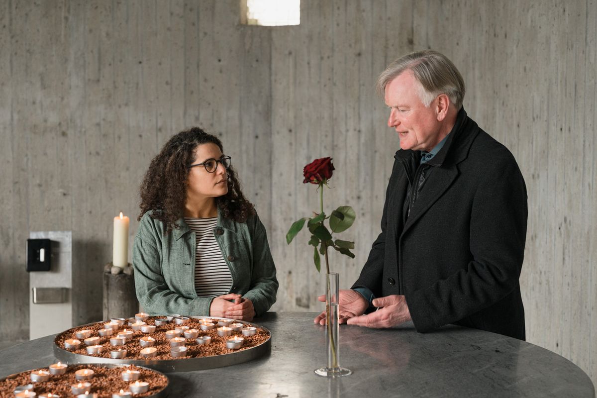 Beim Gespräch mit Björn Mensing, Pfarrer der Evangelischen Versöhnungskirche in der KZ-Gedenkstätte Dachau
