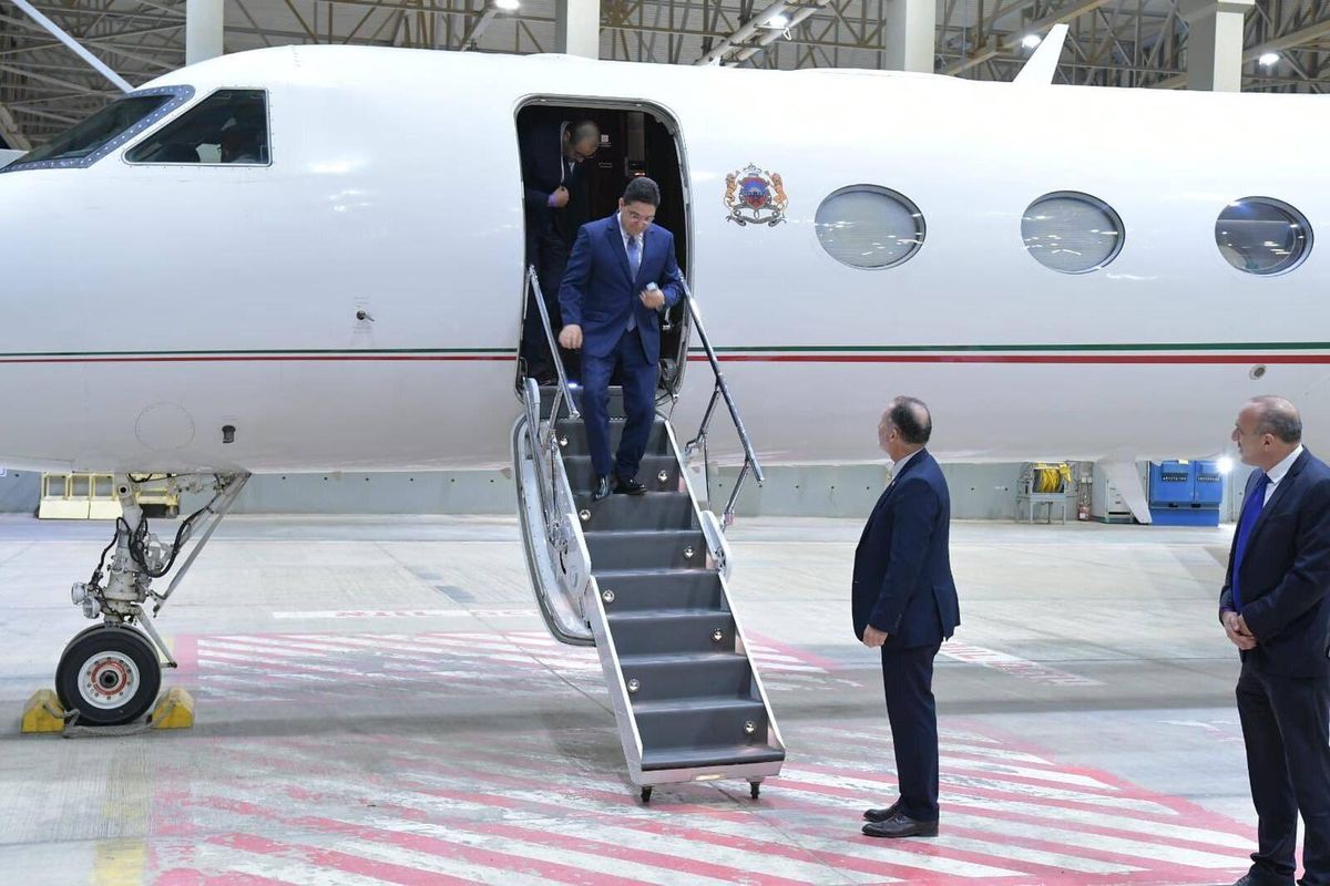 Marokkos Außenminister Nasser Bourita bei einem Besuch in Israel im März 2022