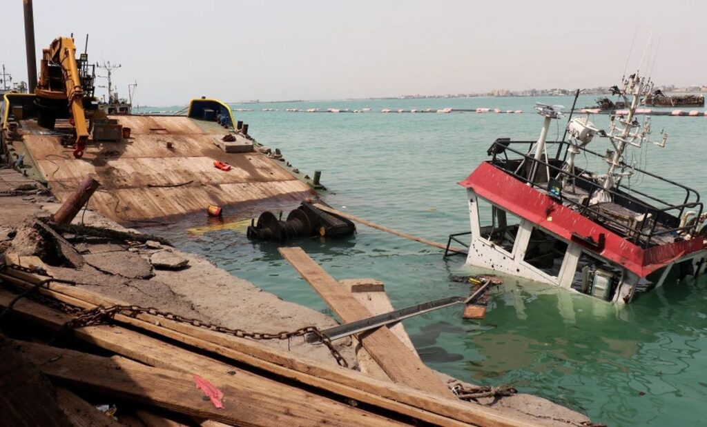 Der Hafen von Mokka nach der Eroberung der jemenitischen Stadt durch die Huthi