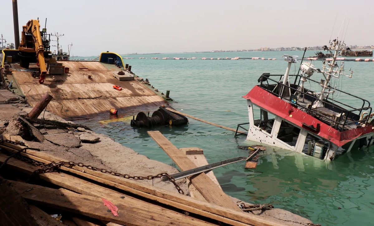 Der Hafen von Mokka nach der Eroberung der jemenitischen Stadt durch die Huthi