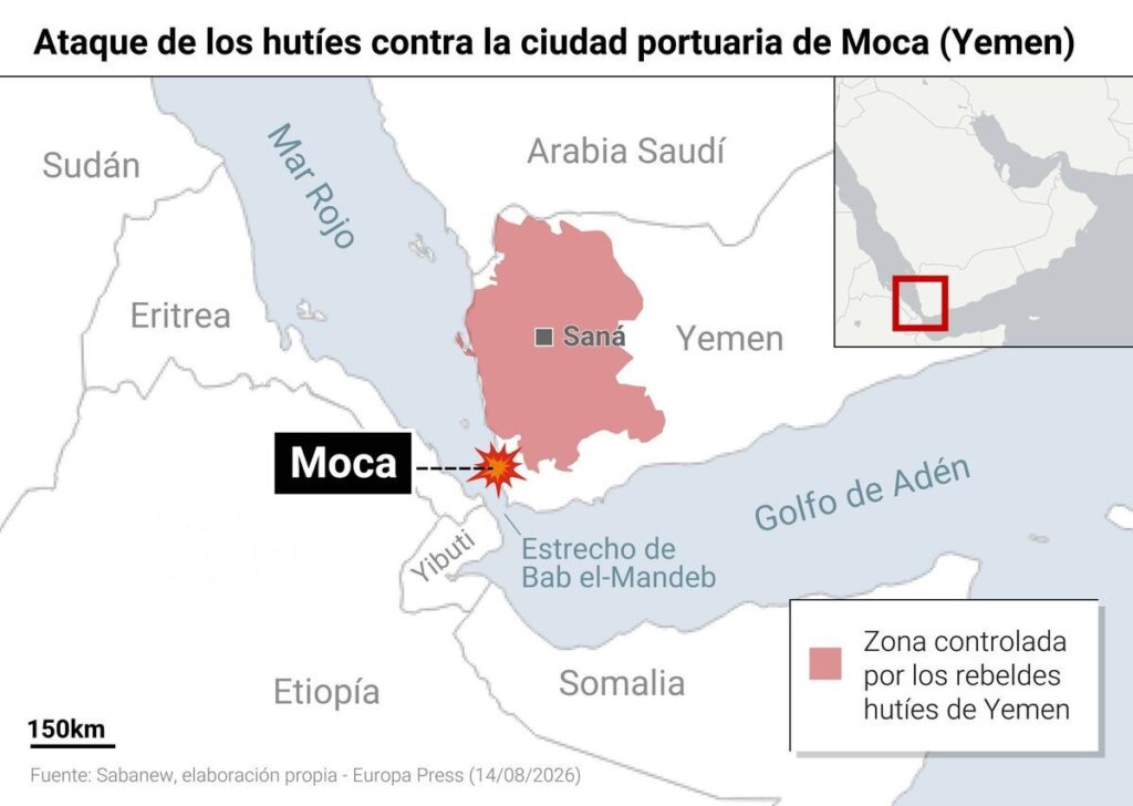Die Stadt Mokka an der Einfahrt ins Rote Meer