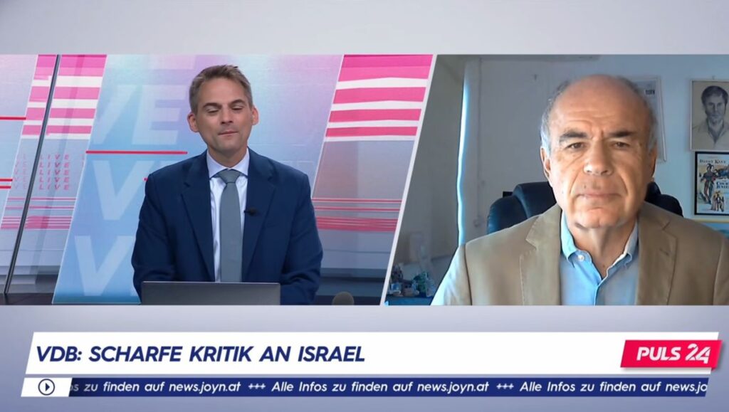 Ben Segenreich im Puls-24-Interview:  »Van der Bellens Kritik wird in Israel kaum wahrgenommen«