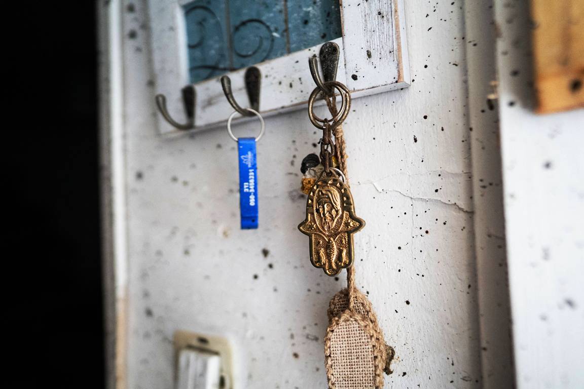 Nach dem Massaker am 7. Oktober 2023 im Kibbuz Beeri. (© imago images/ABACAPRESS)