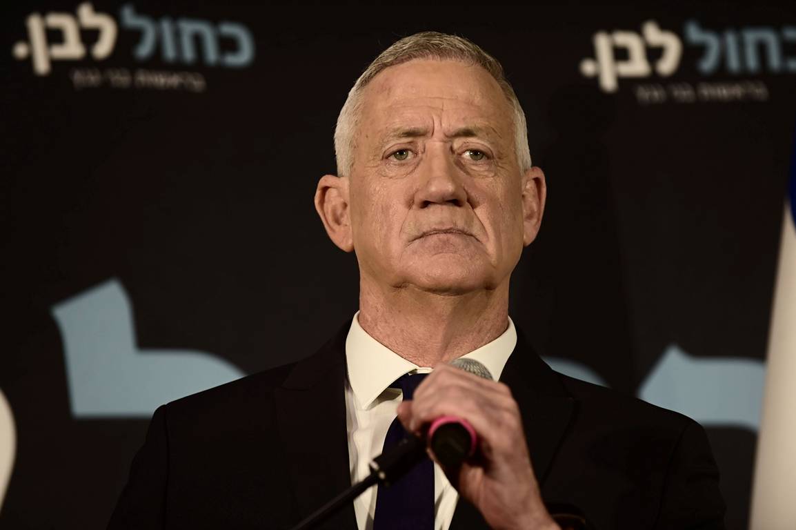 Auf einer Pressekonferenz gab Benny Gantz seinen Rückzug bekannt. (© imago images/ZUMA Press Wire)