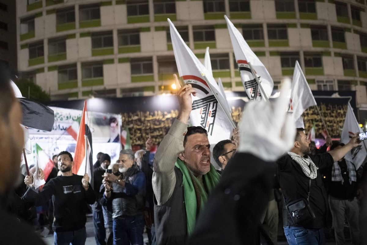 Demonstration von Anhängern schiitischer Milizen im Irak