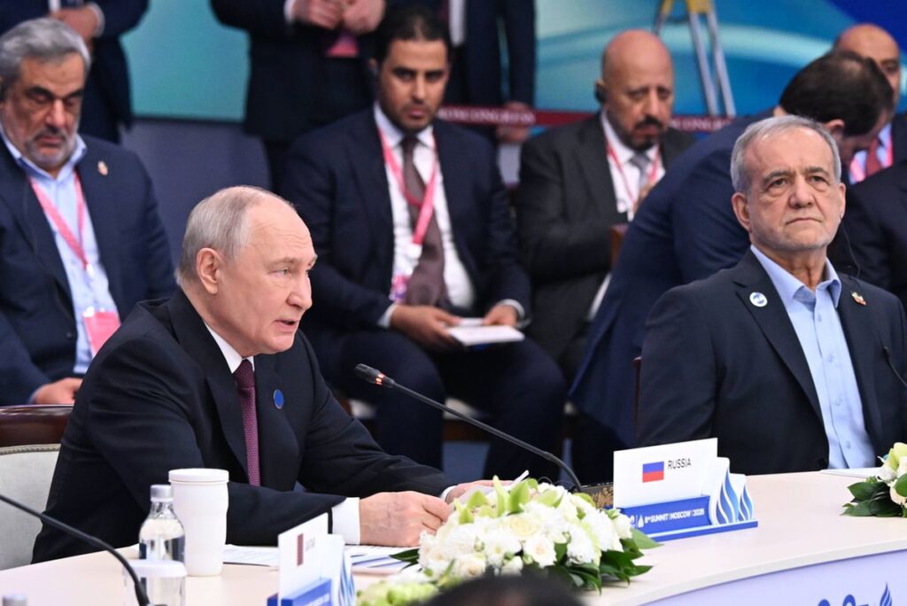 Der iranische Präsident Peseschkian am achten Gipfeltreffen des Forums der gasexportierenden Länder in Moskau