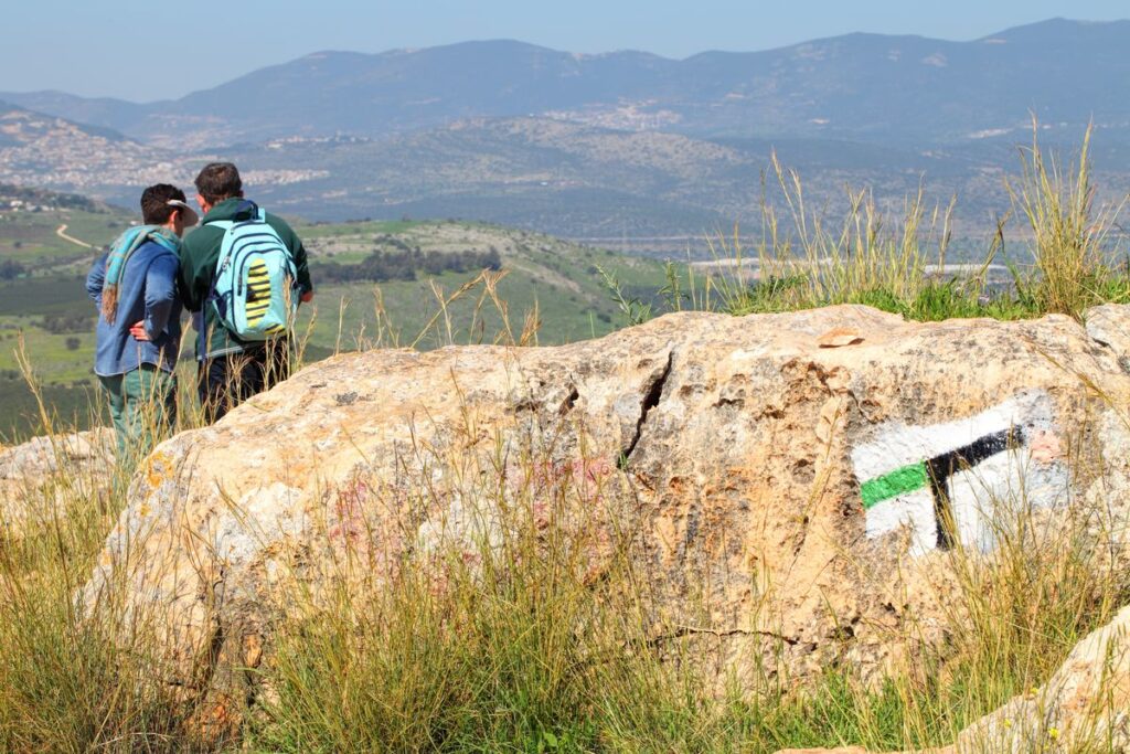 Wanderer in Obergaliläa im Norden Israels