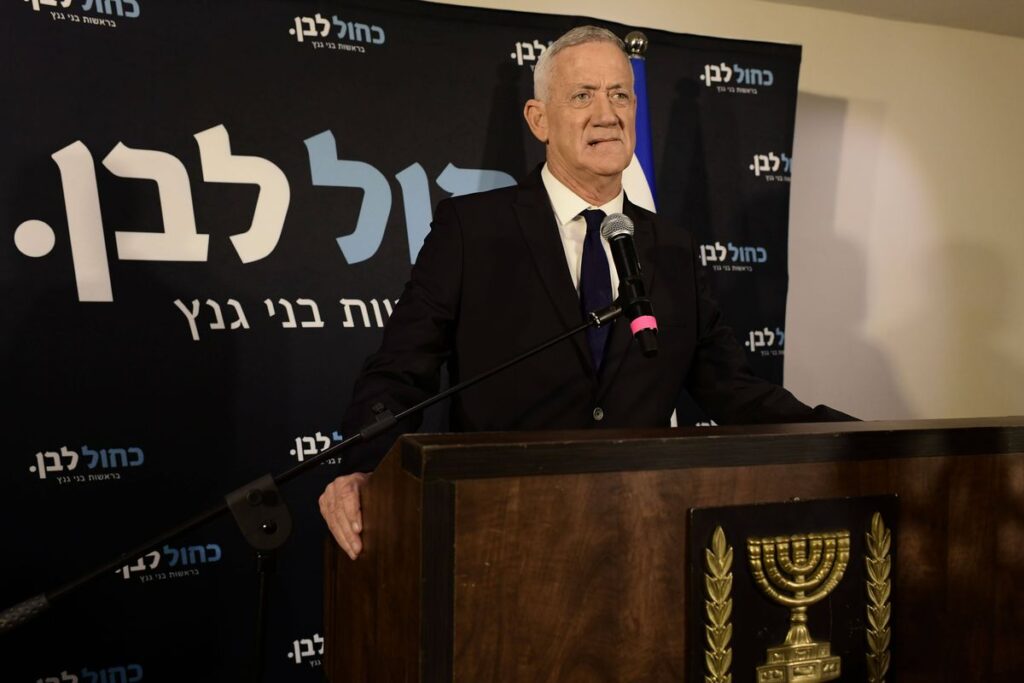 Laut Umfragen hätte Benny Gantz‘ Blau-Weiß-Partei den Einzug in die Knesset nicht geschafft